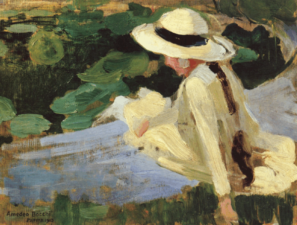 Bianca in giardino